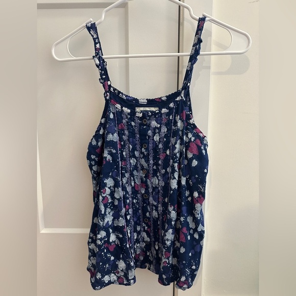 Levi’s Girls Blue Hearts Tank Top Size Large 12-13 Years - Picture 1 of 11